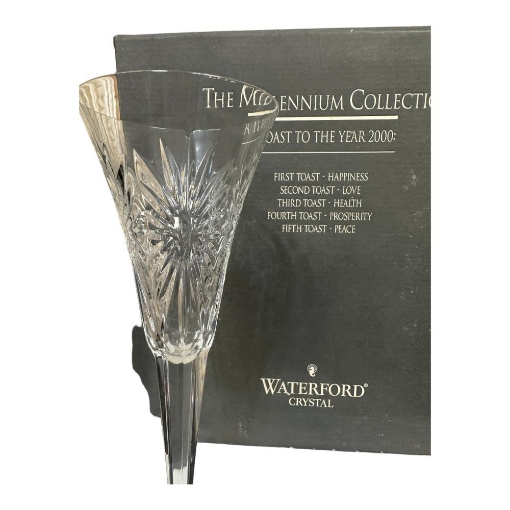 Happiness Fluted Champagne Millennium Series by WATERFORD CRYSTAL
